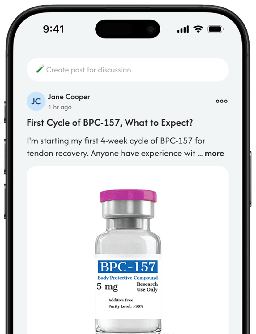 Peptide MD case study app on phone - right view