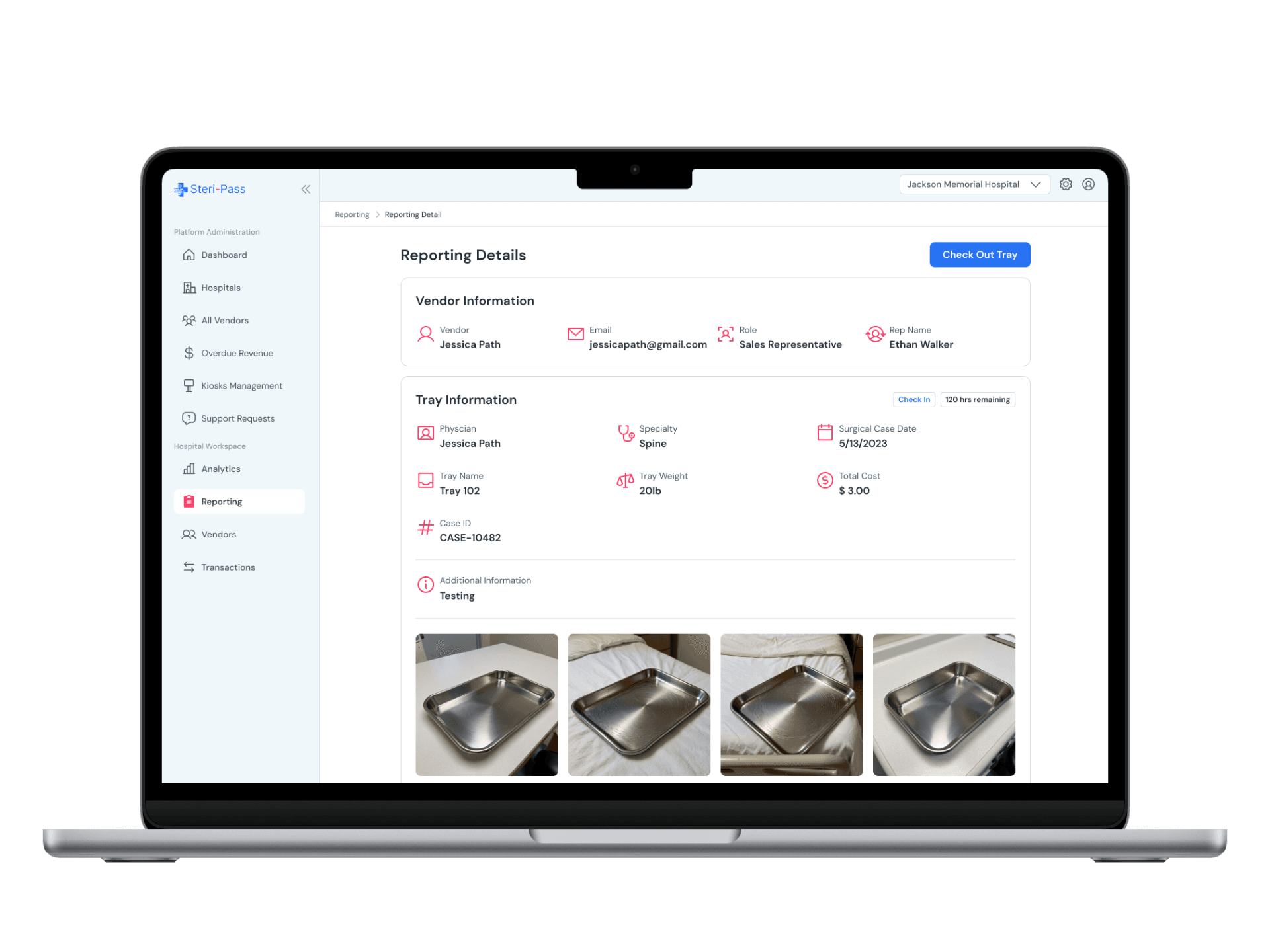 Digital Check-In & Check-Out Workflows - solution mockup