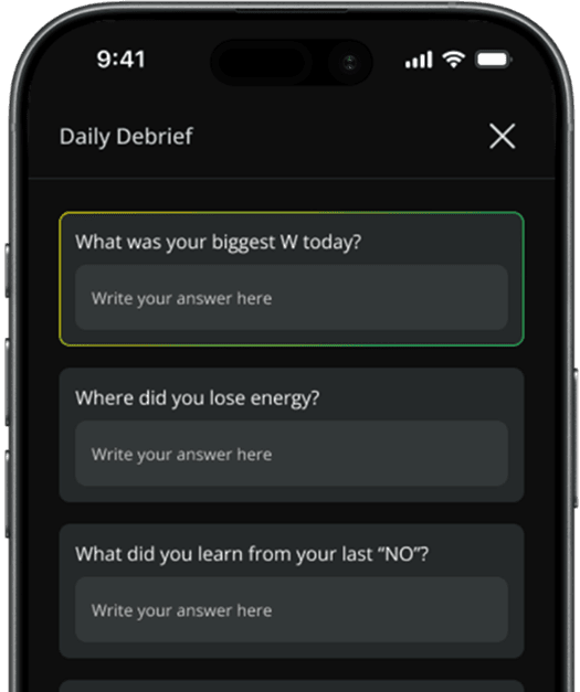 Alpha Arc mobile app case study preview - Maze Digital Alpha Arc case study app on phone - right view