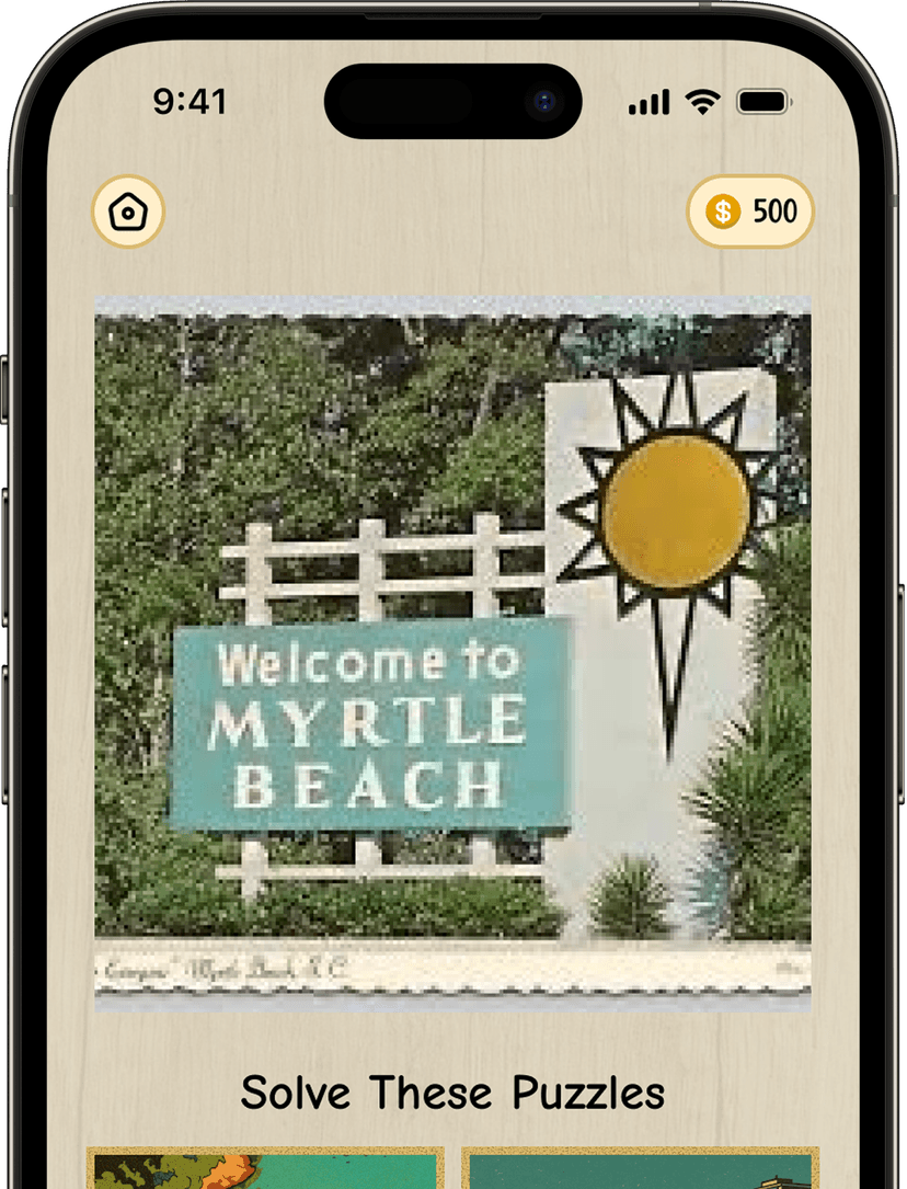 Myrtle Beach mobile app case study preview - Maze Digital Myrtle Beach case study app on phone - right view