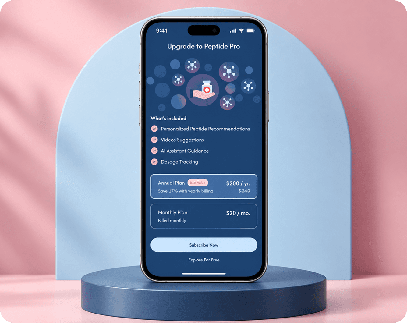 peptide app design showcase