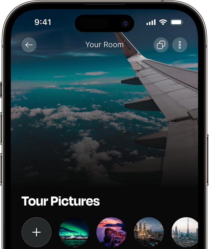 Vybe mobile app case study preview - Maze Digital Vybe case study app on phone - left view
