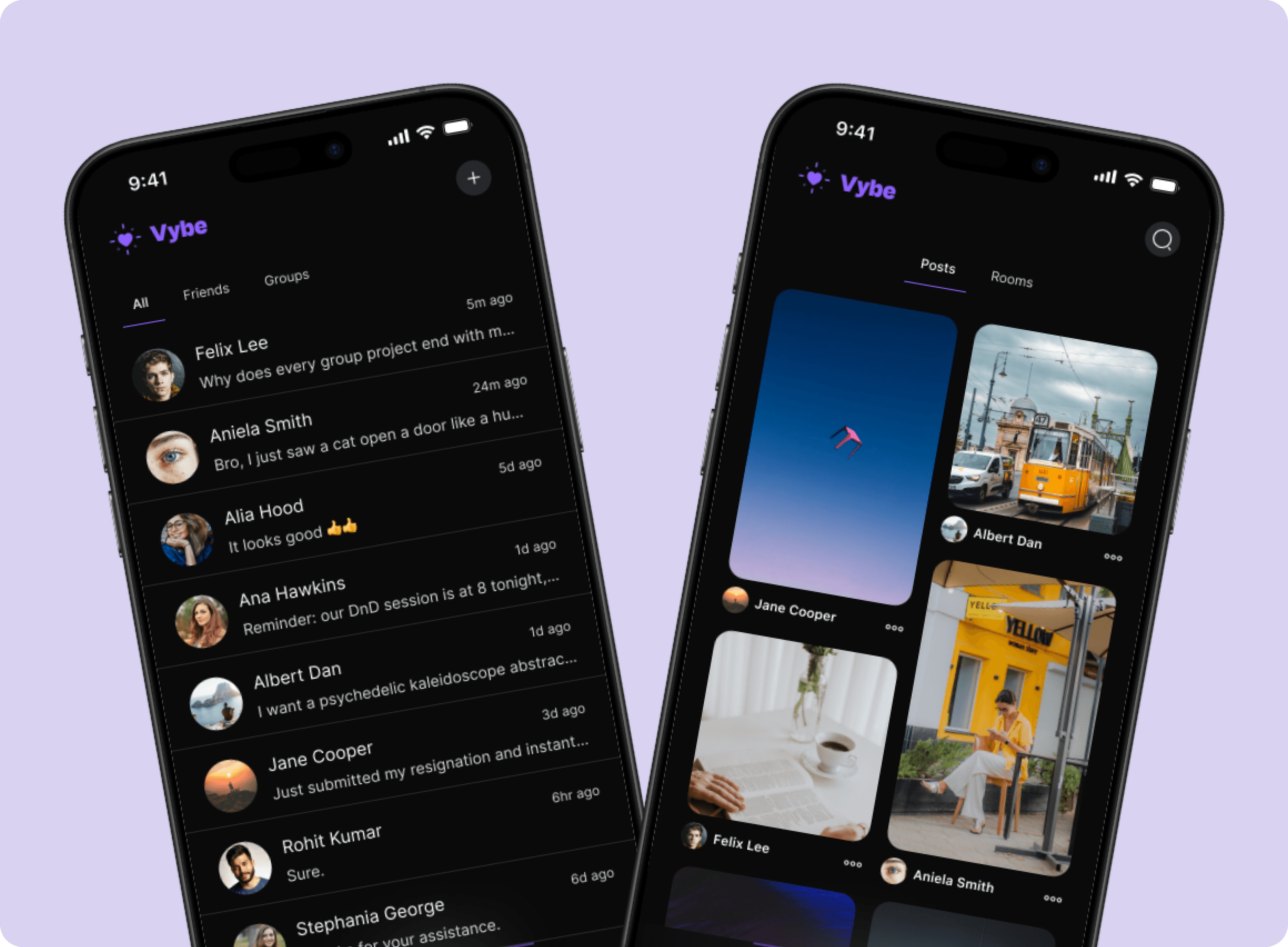 Vybe mobile experience showcase