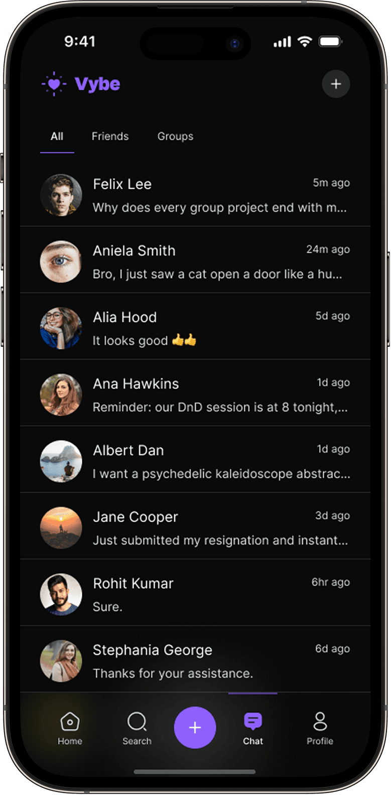 Real-Time Social Interactions - solution mockup